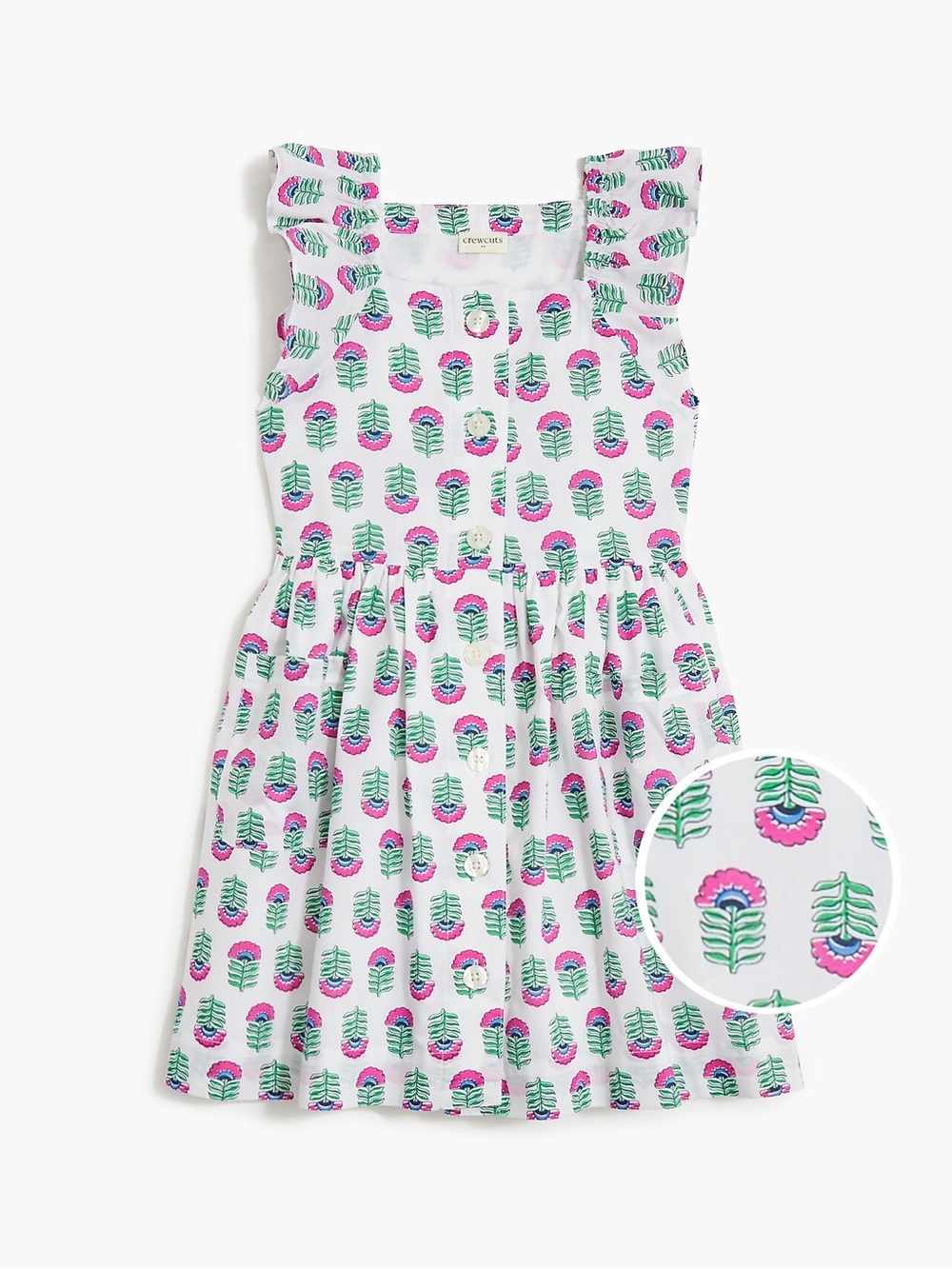 J. Crew Girls' button-front block-print dress 12